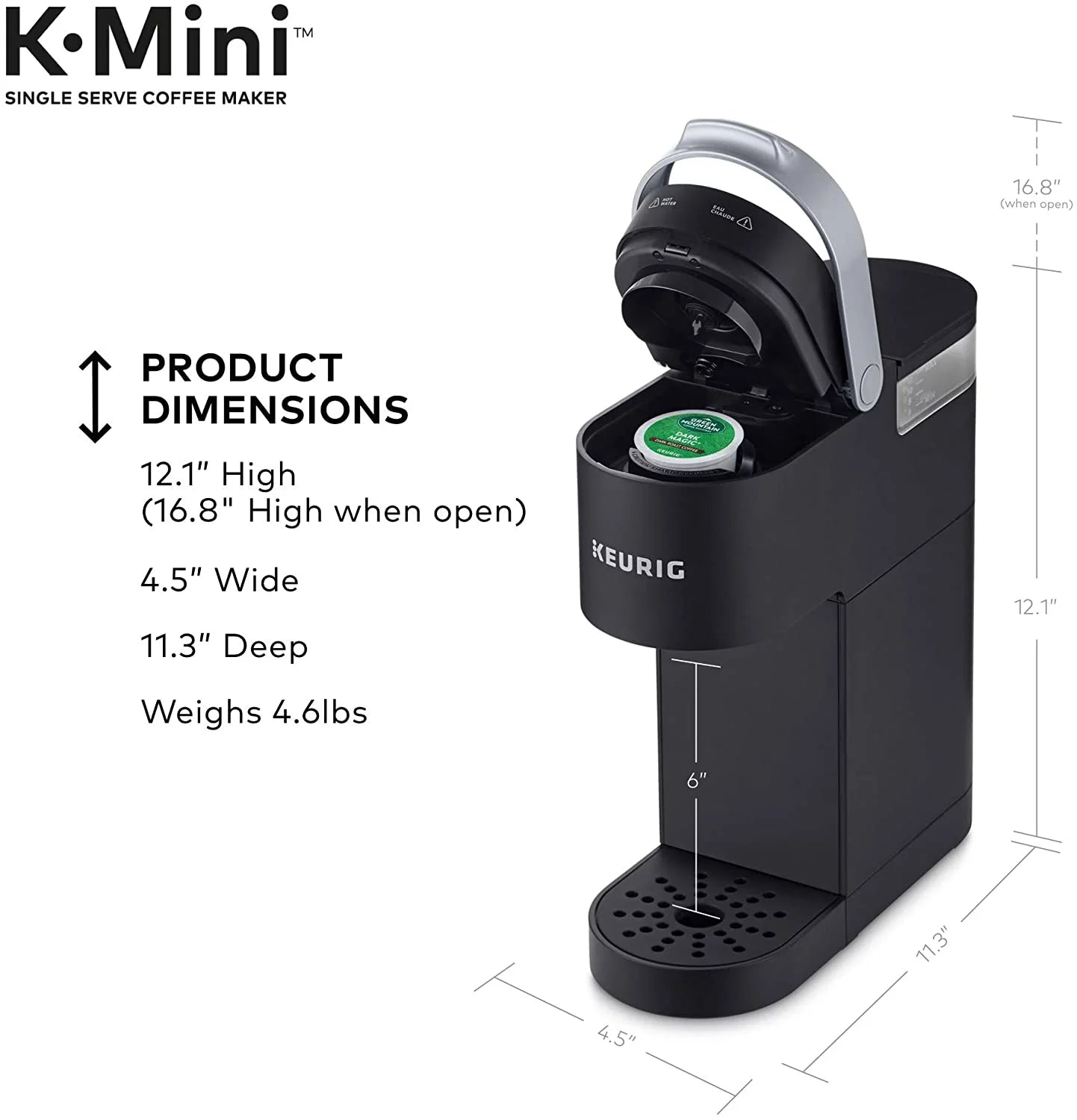 Keurig K-Mini Single Serve Coffee Maker, Black