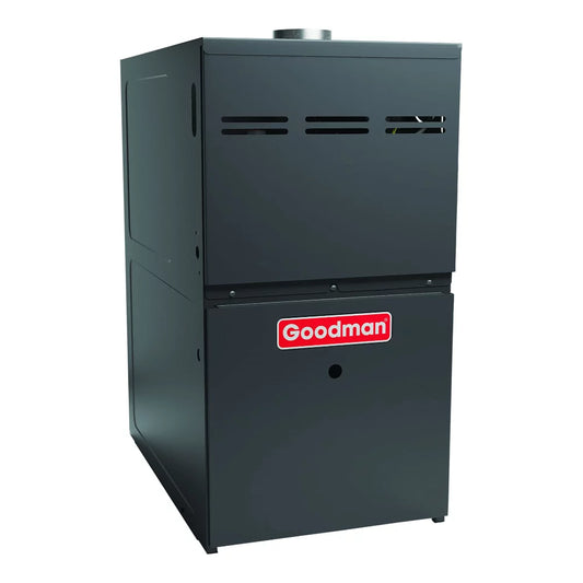 Goodman 80% AFUE 80,000 BTU 2-Stage Low NOx Gas Furnace - Upflow/Horizontal - 24.5 Cabinet - 2,000 CFM