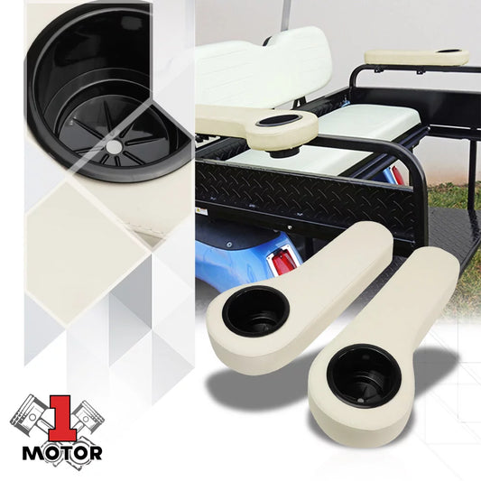 Tan Rear Seat Arm Rest Cushion Cup Holder for EZGO/Club Car/Yamaha Golf Carts