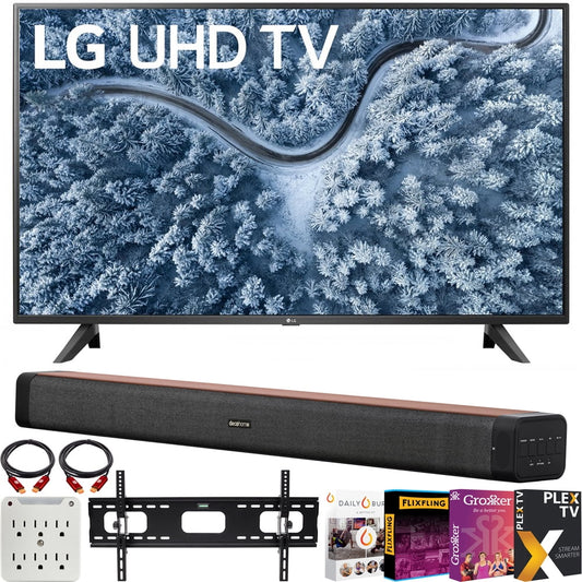 LG 43UP7000PUA 43 inch Series 4K Smart UHD TV 2021 Deco Home 60W 2.0 Channel Soundbar +37-70 Televisions Wall Mount