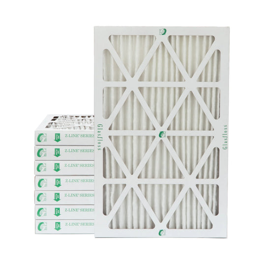 16x25x2 MERV 10 Pleated AC Furnace Air Filters by Glasfloss Industries. ( 8 Pack ) Exact Size: 15-1/2 x 24-1/2 x 1-3/4