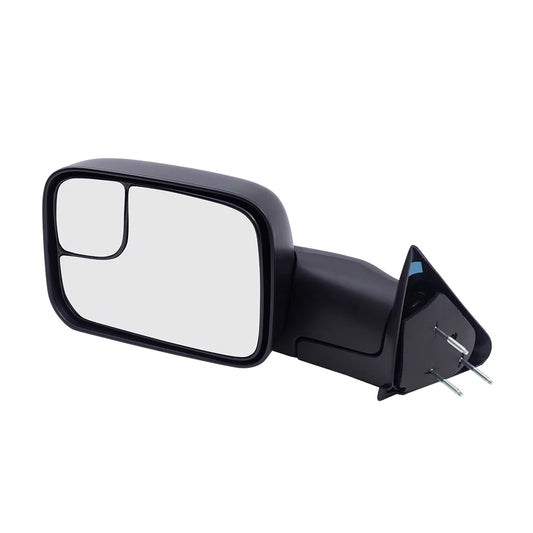 Brock Replacement Driver Manual Side Trailer Tow Mirror 7x10 Flip-Up w/ New Arm Design Compatible with 1994-2001 1500 1994-2002 2500 3500 Pickup Truck 55156335AD