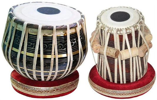 Naad New 2023 Polished Tabla set ,Sheesham Wood Hand Made Brass Bayan & Dayan Tabla Set