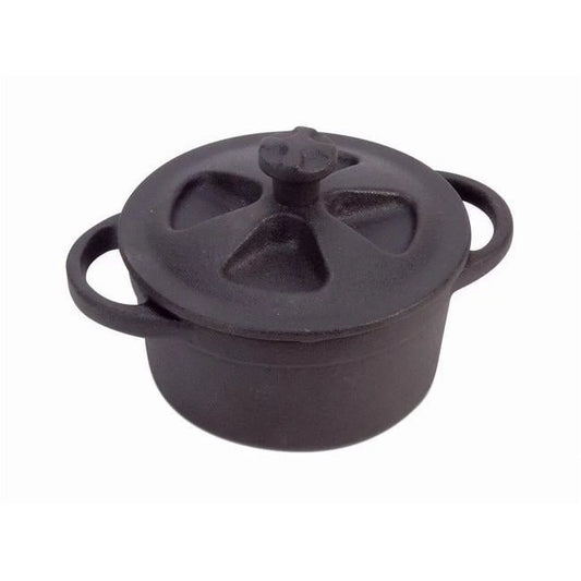 4 in. Mini Cocotte - Round with Lid, Black