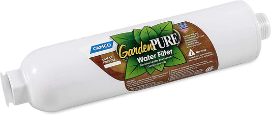 Camco GardenPURE Carbon Water Hose Filter | Ideal for Hydro and Aeroponic Gardening System | White (40691)