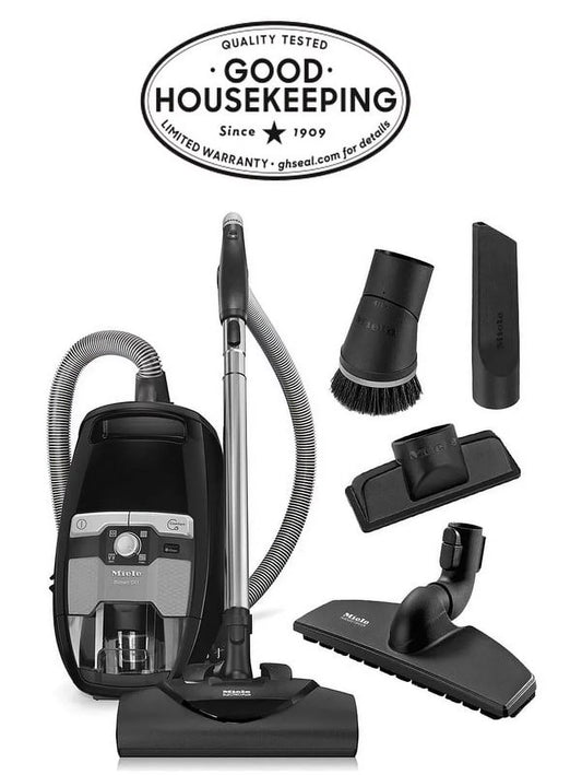 Miele Blizzard CX1 Electro+ Bagless Canister Vacuum (Obsidian Black)