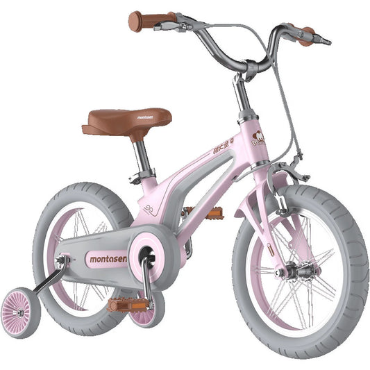 14 Kids Bike for Girls and Boys, Magnesium Alloy Frame with Auxiliary Wheel, Kids Single Speed Cruiser Bike.