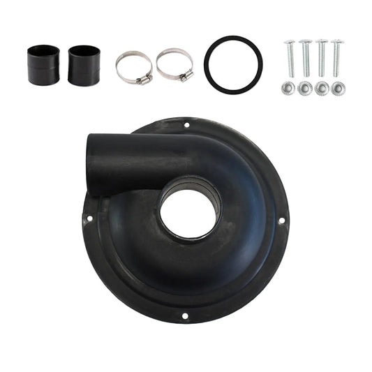 perfk Cyclone Filter Dust Collector DIY Construction Waste Cyclone Separator Cover Black