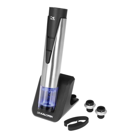 KALORIK 2-IN-1 WINE OPENER AND PRESERVER, STAINLESS STEEL REFURBISHED