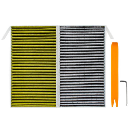 Car Air Filter Air Conditioner Cabin Filter with Activated Carbon Replacement for Tesla Model 3, 2 Pack