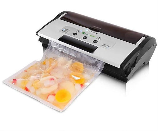 Fresh World FW-3150 Automatic Vacuum Sealer with Built-in Roll Storage, Cutter with starter Bags and Roll