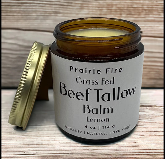 Beef Tallow Balm - 4 oz - Organic Grass Fed - Moisturizing Skin Care
