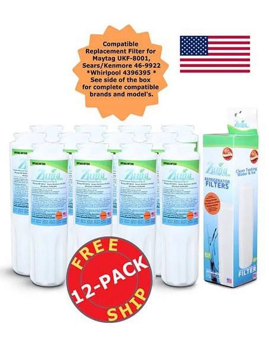 ZUMA Brand , Water and Ice Filter , Model # OPFM2-RF300 , Compatible with Maytag UKF8001AXX-750 - 12 Pack - Made in U.S.A.