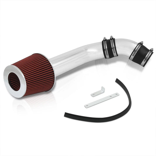 AJP Distributors Cold Air Intake CAI Induction System Polish Aluminum Pipe + Filter Compatible/Replacement For BMW E36 3-Series 325i 328i M3 I6 1992 1993 1994 1995 1996 1997 1998 92 93 94 95 96 97 98