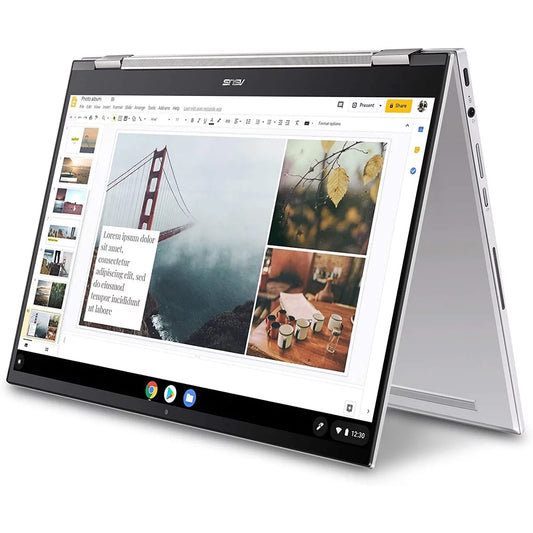 ASUS Chromebook Flip 14 FHD Touchscreen Laptop, Intel Core i5-10210U, 16GB RAM, 512GB SSD, Chrome OS/Windows, Aerogel White, C436FA-DS599T-W