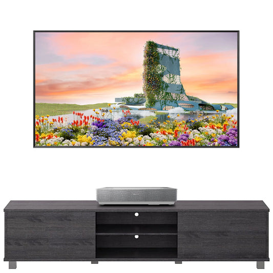 Hisense L5H 100L5H 4K UHD Ultra Short Throw Laser TV Projector with 100 Light Rejecting Screen with Free Stand