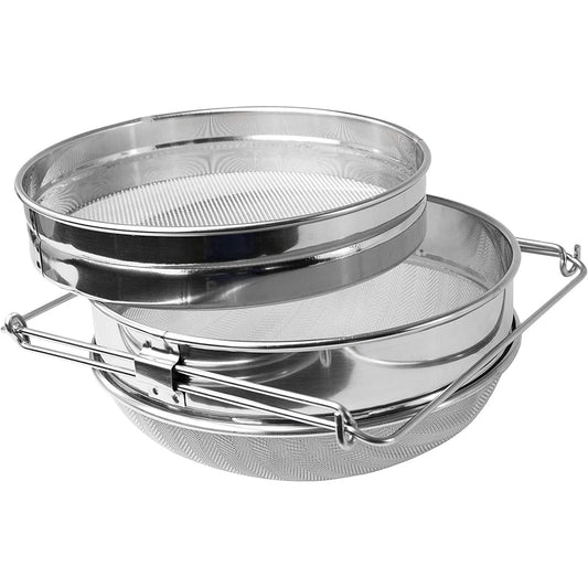 VIVO Honey Strainer Double Sieve Stainless Steel Beekeeping Equipment Filter