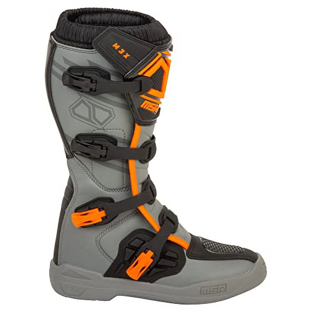 MSR M3X Motorcross Boot (11, Grey/Orange)