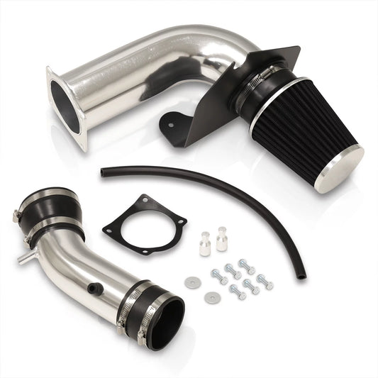 AJP Distributors Cold Air Intake CAI Induction System Polish Aluminum Piping Heat Shield + Filter Compatible/Replacement For Ford Mustang 3.8L V6 Engine 1999 2000 2001 2002 2003 2004 99 00 01 02 03 04