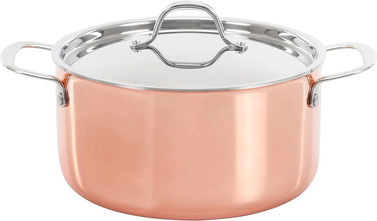 Triply Natural Copper Cookware (5 QT Dutch Oven)
