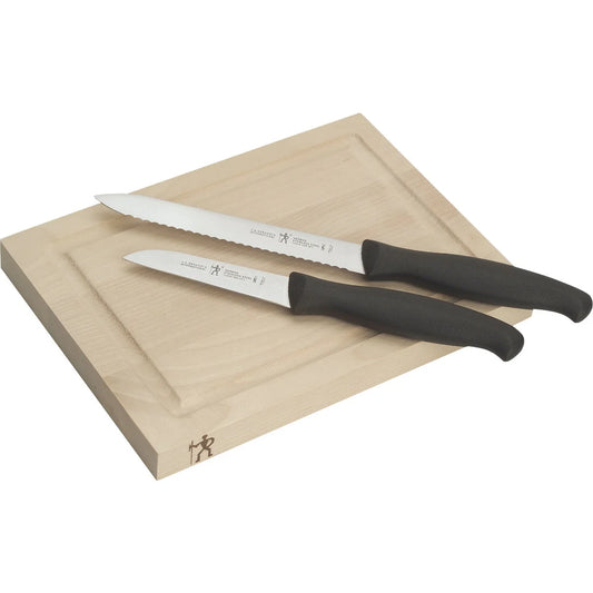 1 PK, J.A. Henckels International Stainless Steel Bar Knife & Board Set (3-Piece)
