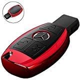 COMPONALL for Mercedes Benz Key Fob Cover, Key Fob Case for Mercedes Benz C E M S CLS CLK GLK GLC G Class Premium Soft TPU