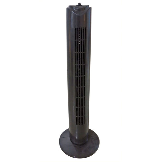 Optimus F-8449BK 32 Inch 3 Speed Home Oscillating Tower Fan w/ Timer, Black