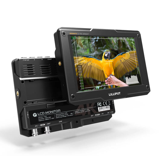 LILLIPUT H7S 7 Inch 4K Ultra Brightness On- Monitor with Full  Resolution 1800nit Sunlight Viewable 4K- & 3G-SDI Input Output Support HDR 3D-LUT Functions for Taking Photos & Creating Movi
