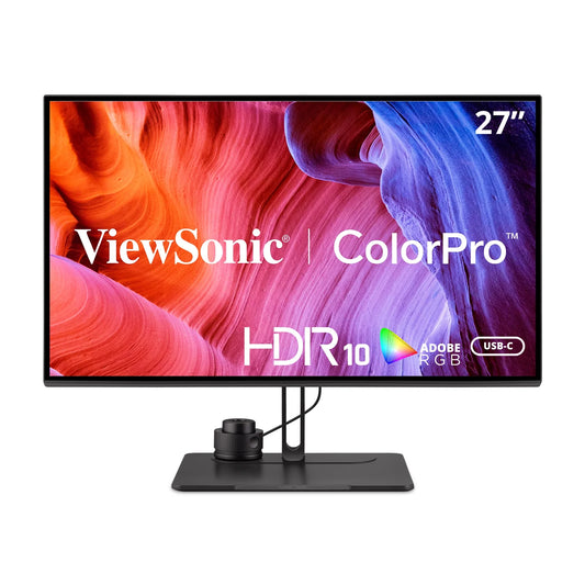 ViewSonic VP2786-4K 27 Inch Premium IPS 4K USB C Monitor with Integrated Color Wheel, 100% sRGB, 98% DCI-P3, Pantone Validated, 90W Charging, HDMI, DisplayPort for Professional Home and Office