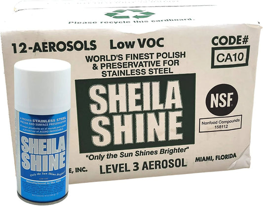 Low Voc Stainless Steel Polish & Cleaner, Approved For Sales In CA, Case Of 12X10 Oz Aerosol Can