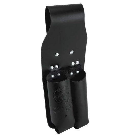 Klein Tools Pliers and Rule Holders, 2 Compartments, Leather, Belt Loop - 1 EA (409-5118RT)