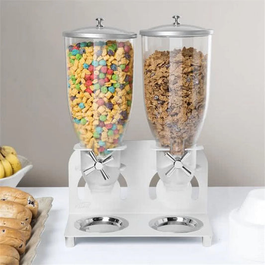 Cal Mil  Double Cylinder Cereal Dispenser - Silver
