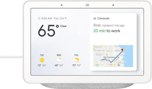 Restored Google Home Hub - Smart Home Controller with Google Assistant GA00516-US - Chalk (Refurbished)