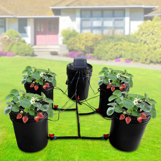 Miumaeov Hydroponics Growing System 5 Gallon Hydroponic Bucket System Kit Hydroponics Growing System for Vegetables Gardening System