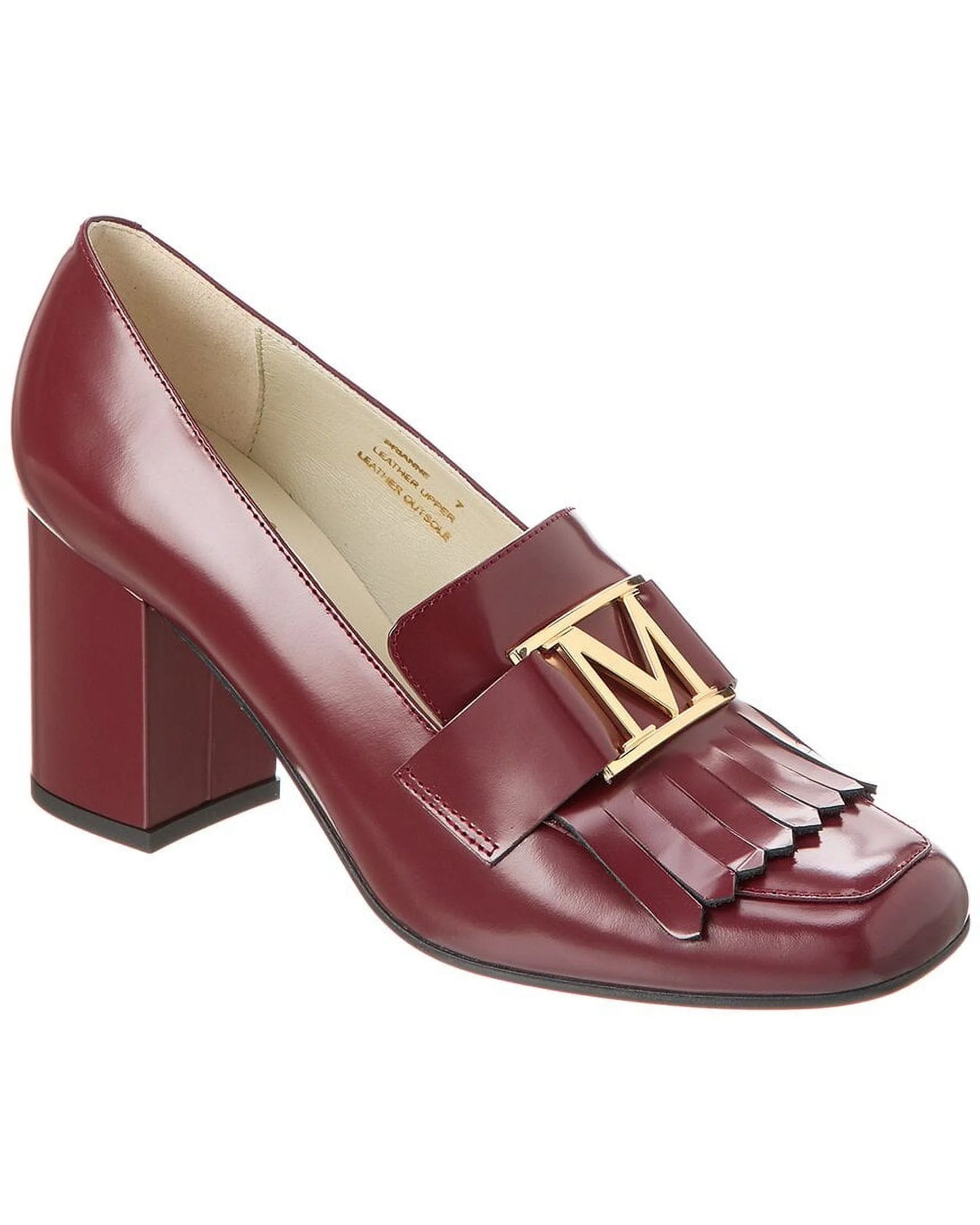 Bruno Magli Brianne Leather Pump, 7, Red