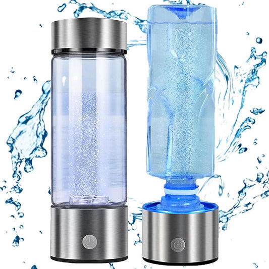 Portable Hydrogen Water Generator Ionizer Bottle, Rechargeable USB 420ml