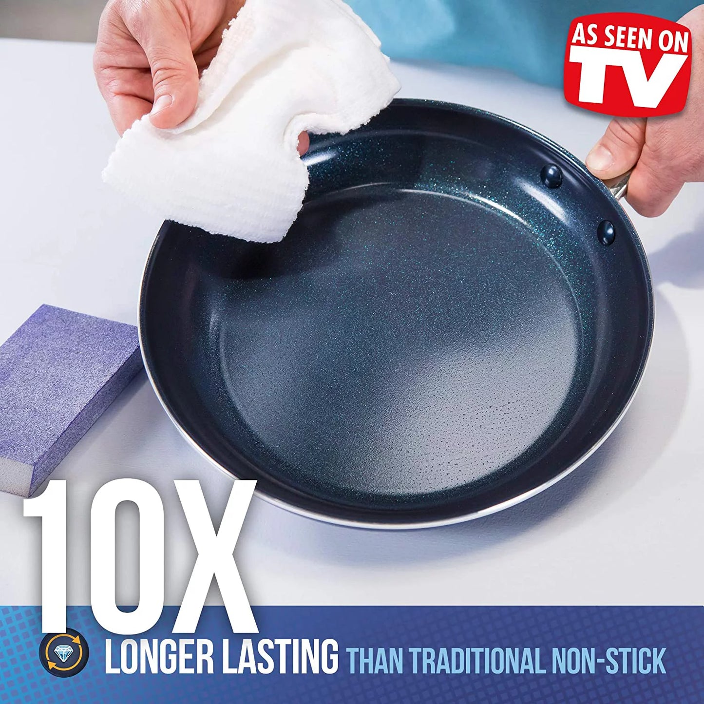 Blue Diamond Pan CC001951-001 Cookware-Set, 14 Piece