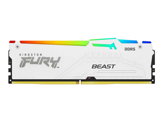 Kingston 64GB (4x16GB) DDR5 5200MT/s CL40 FURY Beast White RGB XMP