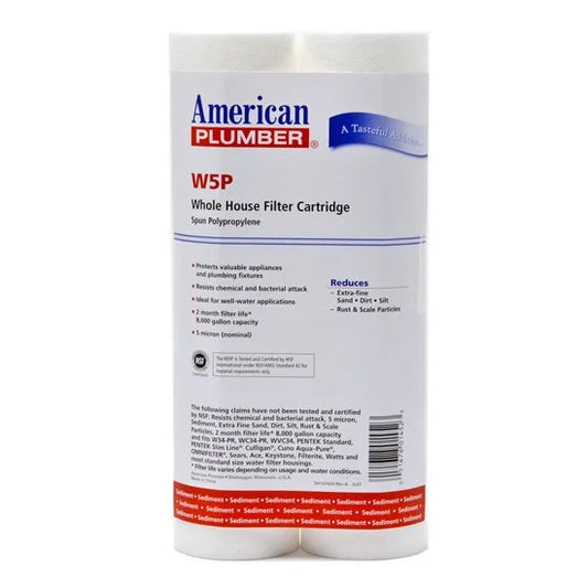 Package Of 12 American Plumber W5P Polypropylene Water Filters