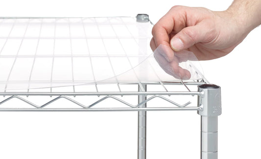 HSS Wire Shelf Liners for 18x48 Wire Shelf, Opaque Plastic, 4-Pack, Hardware