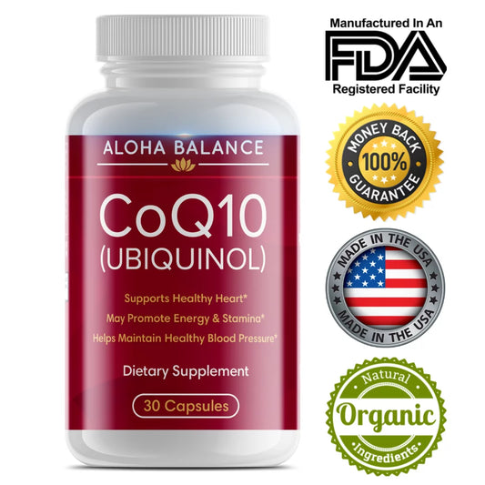 CoQ10 - Ubiquinol - Supports Healthy Heart - Fast Absorption - Heart & Cellular Energy by Aloha Balance