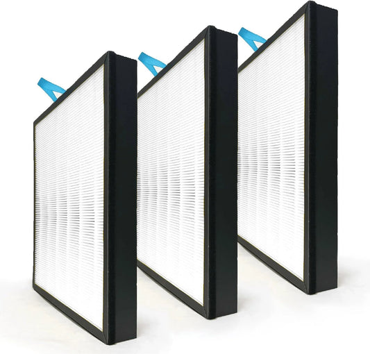 Nispira Vital 200S 2-In-1 True HEPA Filter Replacement Compatible with Levoit Air Purifier Part Vital 200S-RF LRF-V201-YUS | Removes Smoke, Chemical VOCs, Odor, Pet Dander | 3 Pack