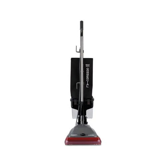 TRADITION Upright Vacuum with Dust Cup 5 amp, 14 lb, Gray/Red