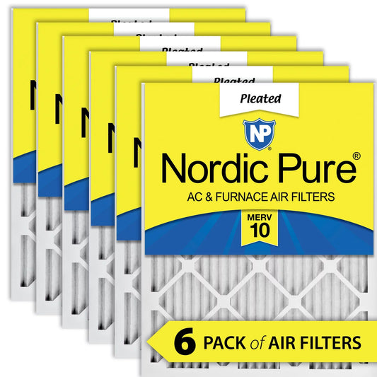 14x30x1 (13_15/16x29_15/16) Pleated MERV 10 Air Filters 6 Pack