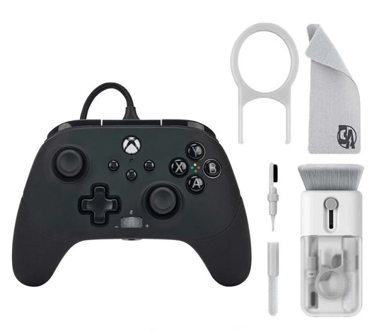 PowerA - FUSION Pro 3 Wired Controller for Xbox Series X|S - Black With Cleaning Electric kit Bolt Axtion Bundle Like New