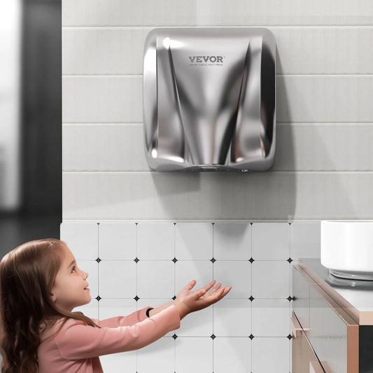 Heavy Duty Commercial Hand Dryer, 1300W Automatic High Speed Stainless Steel