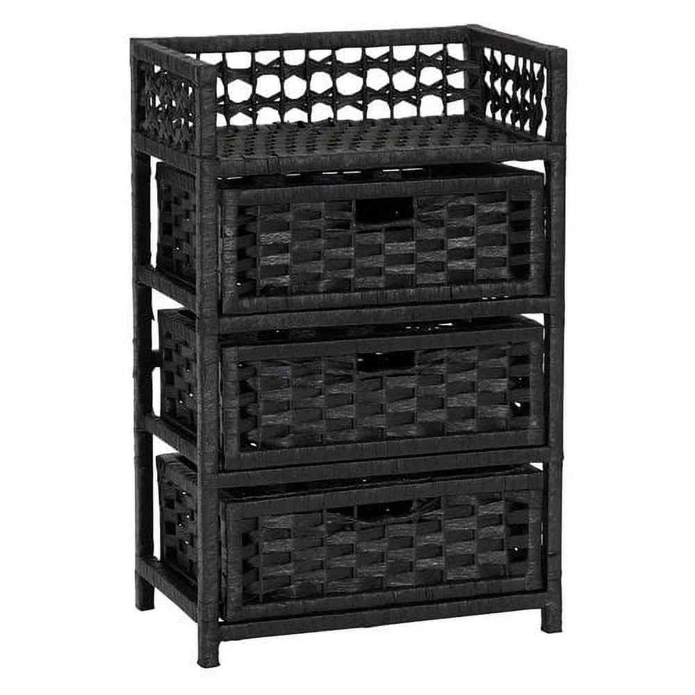 Household Essentials Paper Rope 3-Drawer Chest