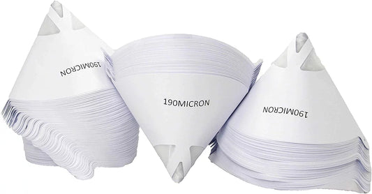 Premium 1000 Pack of Paint Strainers with Fine 190 Micron Filter Tips - Premium Ultra-Flow Clear Nylon Mesh - Cone Paint Filter Screen