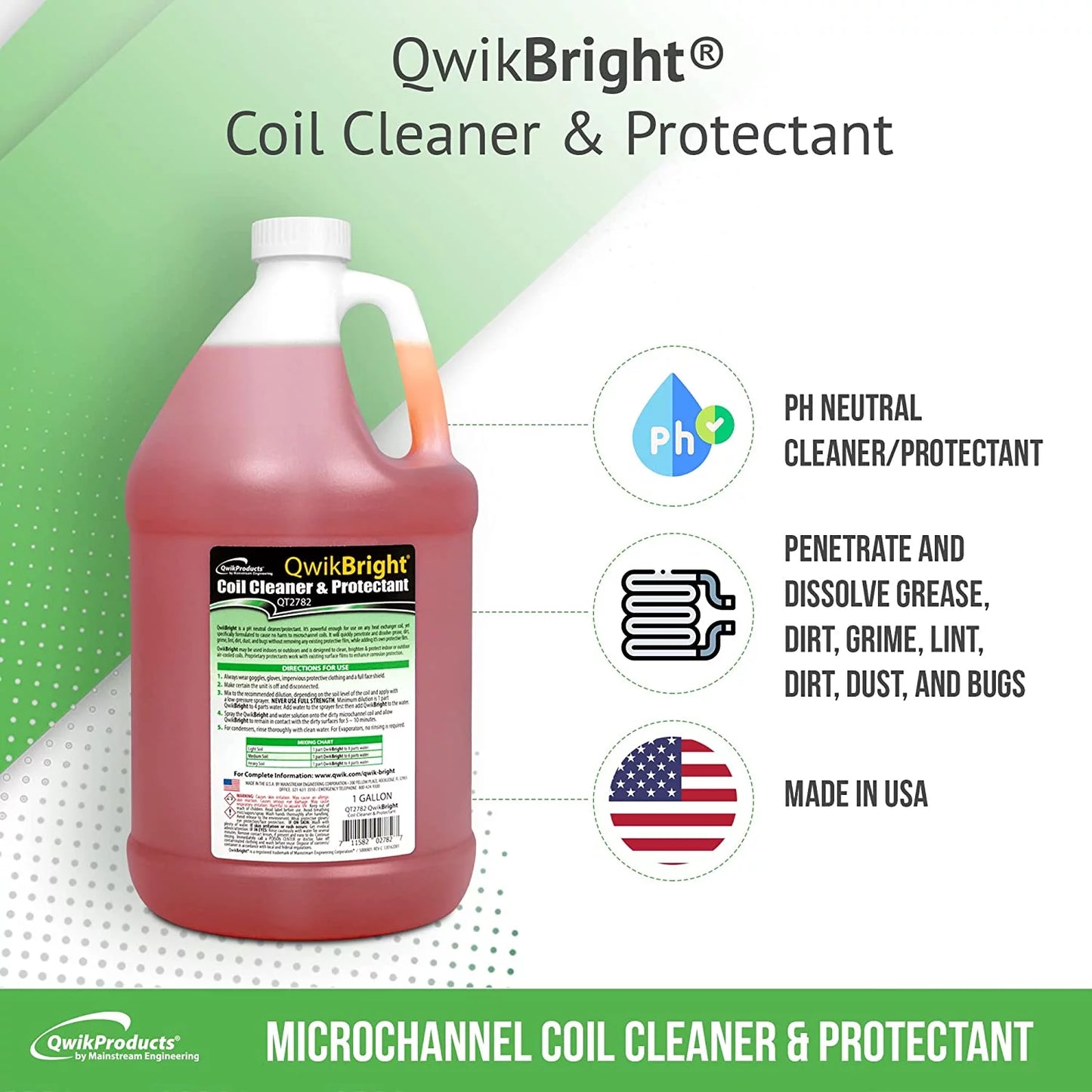 Qwik Products QT2782 Qwikbright MC Microchannel Coil Cleaner