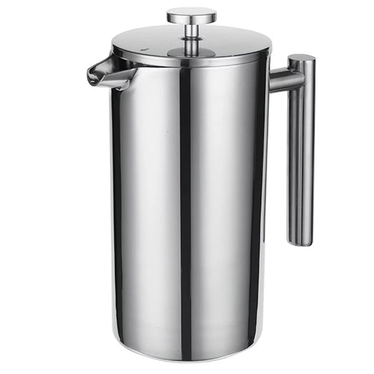 Shinysix French Press Coffee Maker 800ML Stainless Steel Tea Maker 3 Filters ThermalRust-proof Handle, Perfect for Home and Office Use